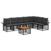 vidaXL Ensemble de canap&eacute;s d'ext&eacute;rieur 8 pcs Noir et Gris fonc&eacute;