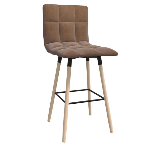vidaXL Tabouret de bar Taupe Tissu