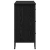 vidaXL Commode avec tiroir 2 pcs Ch&ecirc;ne noir 91 x 35,5 x 74,5 cm