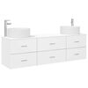 vidaXL Ensemble de mobilier de salle de bain 3 pc Blanc