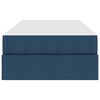 vidaXL Lit avec rangement et matelas Bleu 100 x 200 cm Polyester