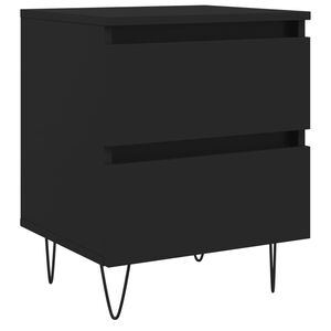 vidaXL Table de chevet Noir 40x35x50 cm Bois d&rsquo;ing&eacute;nierie