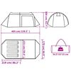 vidaXL Tente de camping tunnel 4 personnes bleu imperm&eacute;able