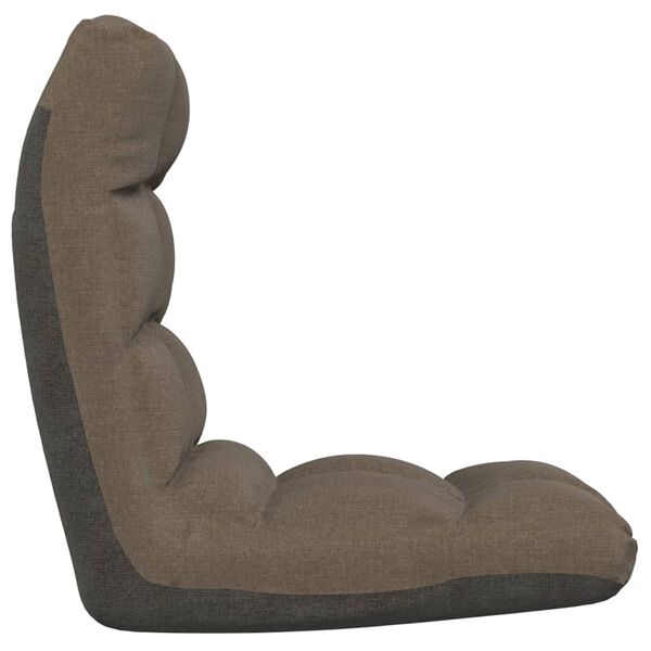 vidaXL Chaise pliable de sol Taupe Tissu