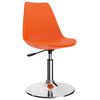 vidaXL Chaises &agrave; manger pivotantes lot de 2 orange similicuir
