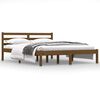 vidaXL Cadre de lit Bois massif de pin 140x190 cm Marron miel