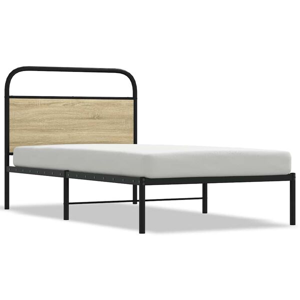 vidaXL Cadre de lit sans matelas 107x203 cm chêne sonoma