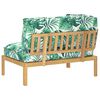 vidaXL Ensemble de Canap&eacute;s avec coussin Motif feuille 133 x 92 x 69 cm