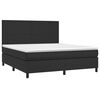 vidaXL Sommier &agrave; lattes de lit avec matelas et LED Noir 180x200 cm