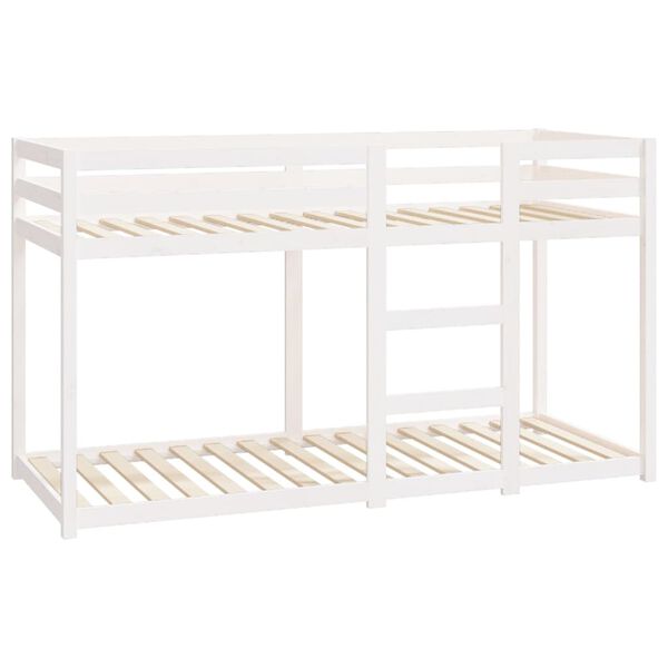 vidaXL Lit superposé sans matelas blanc 75x190 cm bois de pin massif