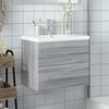 vidaXL Armoire lavabo de salle de bain avec bassin int&eacute;gr&eacute; sonoma gris