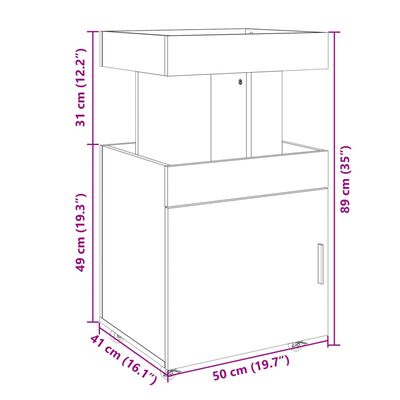 vidaXL Chariot de bar blanc 50x41x89 cm bois d'ingénierie