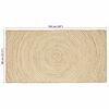 vidaXL Tapis Naturel et Blanc 80 x 150 cm Jute