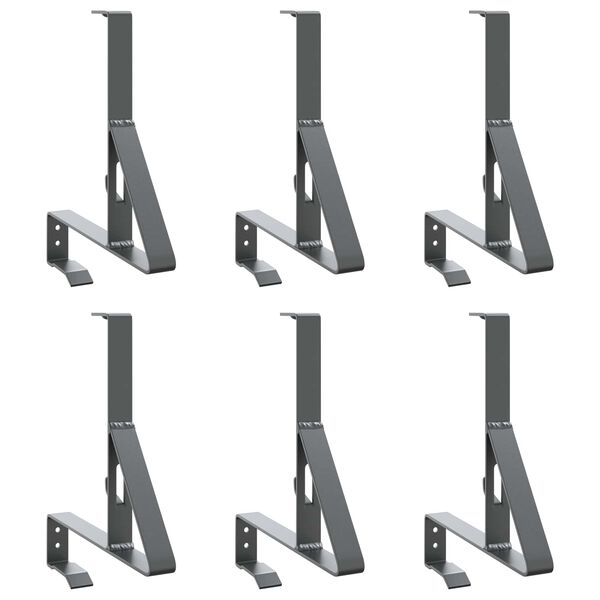 vidaXL Support de Garde Neige 6 pcs Anthracite 29,5 x 3 x 34,5 cm