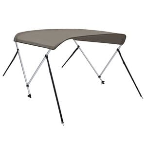 vidaXL Auvent bimini &agrave; 2 arceaux gris 180x130x110 cm
