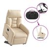 vidaXL Fauteuil inclinable &eacute;lectrique beige tissu microfibre
