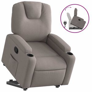 vidaXL Fauteuil inclinable taupe tissu