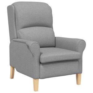 vidaXL fauteuil Gris clair tissu