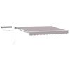 vidaXL Auvent r&eacute;tractable &eacute;lectrique Gris clair et blanc 2,5 x 2 m