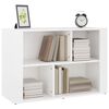 vidaXL Buffet Blanc brillant 80x30x54 cm Bois d'ing&eacute;nierie