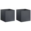 vidaXL Cache-pot de jardin 2 pc Anthracite 35 x 35 x 35 cm