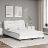 vidaXL Lit avec matelas Hvar blanc 120x200 cm similicuir