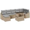 vidaXL Ensemble de canap&eacute; de jardin 8 pc Beige et Gris clair