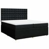 vidaXL Sommier &agrave; lattes de lit avec matelas Noir 200x200 cm Tissu