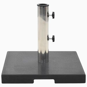 vidaXL Socle de parasol Granite 20 kg Carr&eacute; Noir