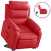 vidaXL Fauteuil inclinable &eacute;lectrique rouge similicuir