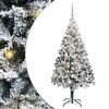 vidaXL Sapin de No&euml;l artificiel Blanc 180 cm PVC, Acier et Plastique