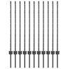 vidaXL Poteau de cl&ocirc;ture ench&acirc;ss&eacute; 11 pc Gris 140 cm