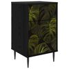 vidaXL Table de chevet ELBURG Ch&ecirc;ne noir 36 x 33 x 61 cm