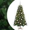 vidaXL Sapin de No&euml;l artificiel avec boules 120 cm 150 LED Blanc chaud