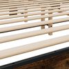 vidaXL Cadre de lit sans matelas ch&ecirc;ne fum&eacute; 180x200 cm