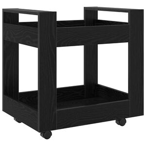 vidaXL Trolley de Bureau Ch&ecirc;ne noir 60 x 45 x 60 cm Bois d'ing&eacute;nierie