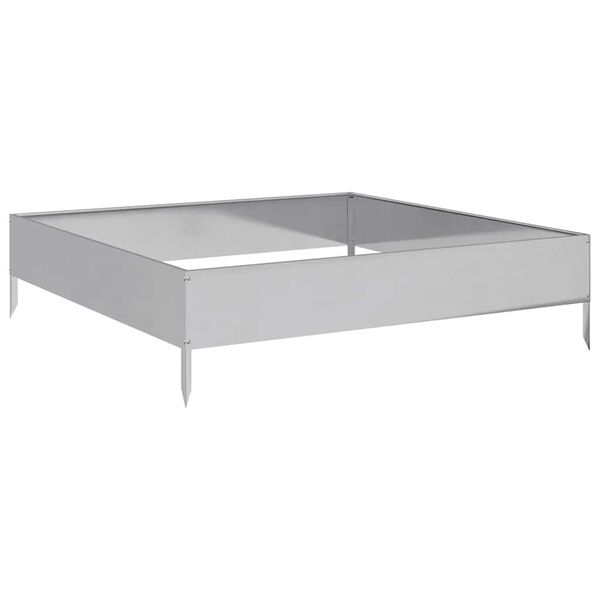vidaXL Lit sur&eacute;lev&eacute; de jardin 100x100x26 cm acier inoxydable