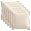 vidaXL Housse de coussin 6 pc HOUTEN Cr&egrave;me 35 x 35 cm Tissu Chenille