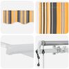 vidaXL Auvent R&eacute;tractable Multicolore 300 x 250 cm tissu