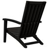 vidaXL Chaise de jardin Adirondack noir polypropyl&egrave;ne
