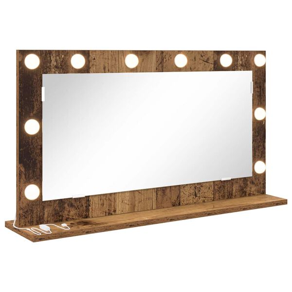 vidaXL Miroir de vanit&eacute; avec miroir Bois Ancien 80 x 45 x 18 cm