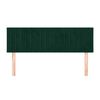 vidaXL T&ecirc;tes de lit 2 pcs Vert fonc&eacute; 72x5x78/88 cm Velours