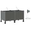 vidaXL Porte-plante de jardin avec irrigation et roues 2 pc Gris clair