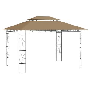 vidaXL Belv&eacute;d&egrave;re 4x3x2,7 m Taupe 160 g/m&sup2;