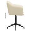 vidaXL Chaises &agrave; manger pivotantes lot de 4 Cr&egrave;me Velours