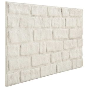 vidaXL Panneaux muraux 10 pc 100 x 50 cm Blanc Mousse EPS