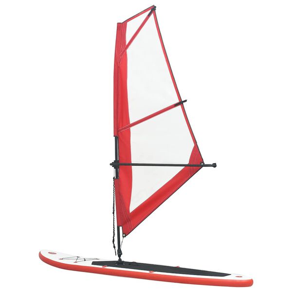 vidaXL Ensemble de planche SUP gonflable avec voile Rouge et blanc