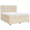 vidaXL Sommier &agrave; lattes de lit avec matelas Cr&egrave;me 180x200 cm Tissu