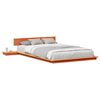 vidaXL Cadre de lit Marron 135 x 190 cm bois