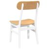 vidaXL Chaises &agrave; manger 2 pcs blanc bois massif caoutchouc